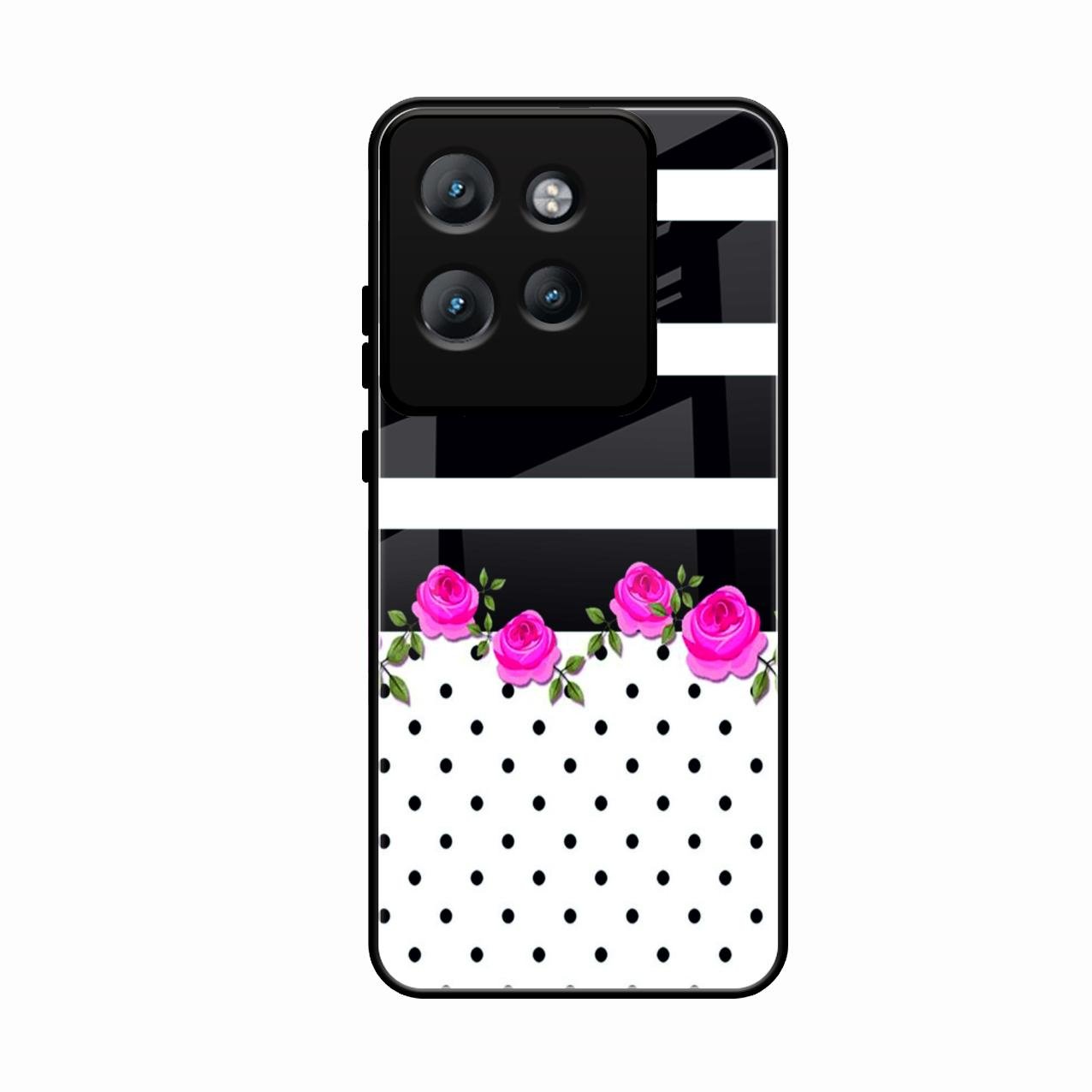 Elegant Rose Parad Glossy Metal Case Cover For Motorola Edge 50