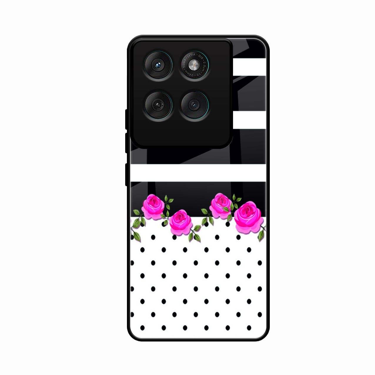 Elegant Rose Parad Glossy Metal Case Cover For Motorola Edge 60 Pro 5G