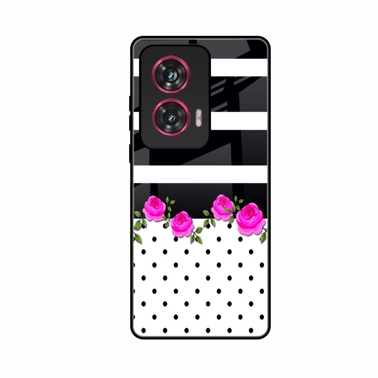 Elegant Rose Parad Glossy Metal Case Cover For Motorola G96 5G