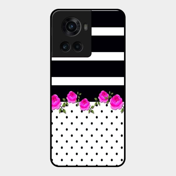 Elegant Rose Parad Glossy Metal Case Cover For Oneplus 10R 5G