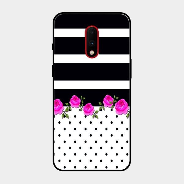Elegant Rose Parad Glossy Metal Case Cover For Oneplus 7