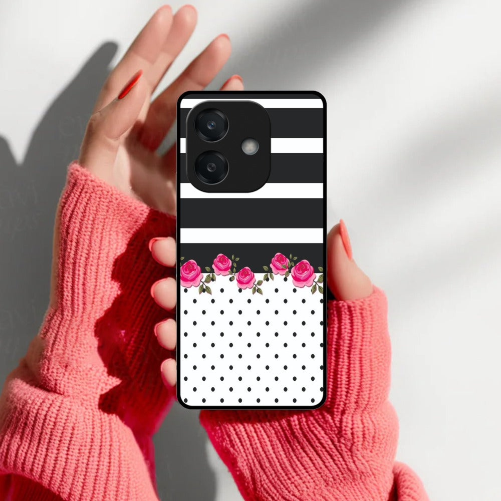 Elegant Rose Parad Glossy Metal Case Cover For Oppo