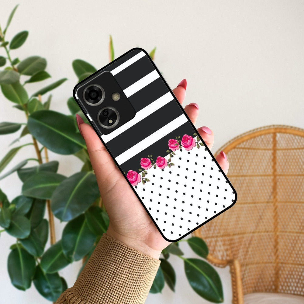 Elegant Rose Parad Glossy Metal Case Cover For Oppo