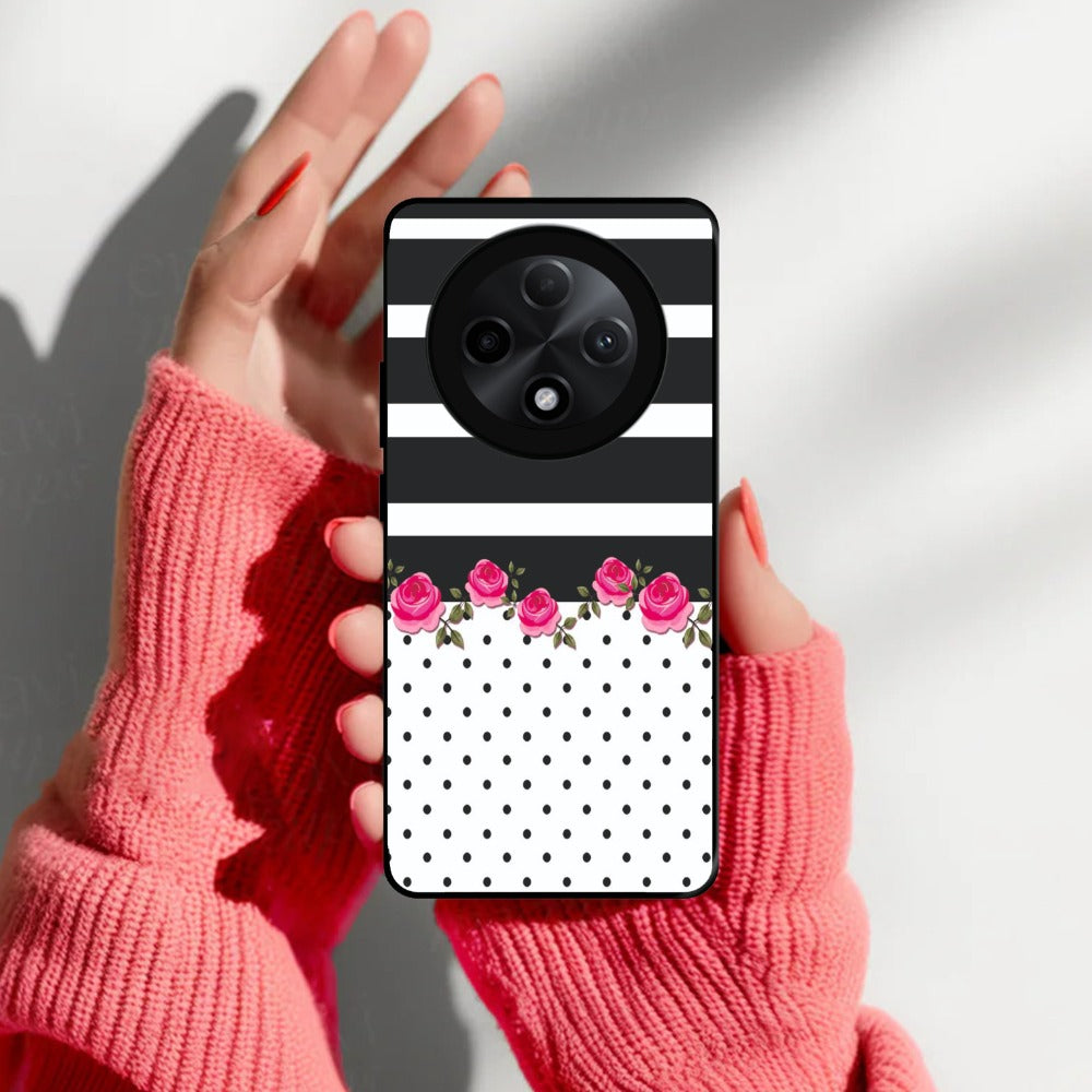 Elegant Rose Parad Glossy Metal Case Cover For Oppo