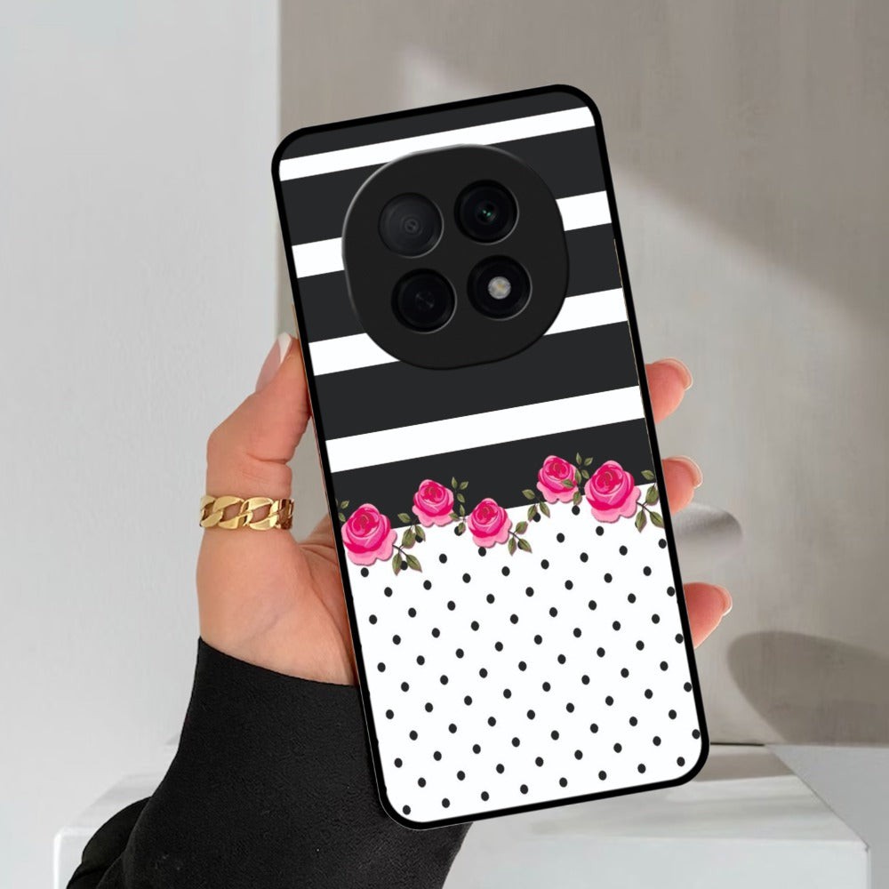 Elegant Rose Parad Glossy Metal Case Cover For Oppo