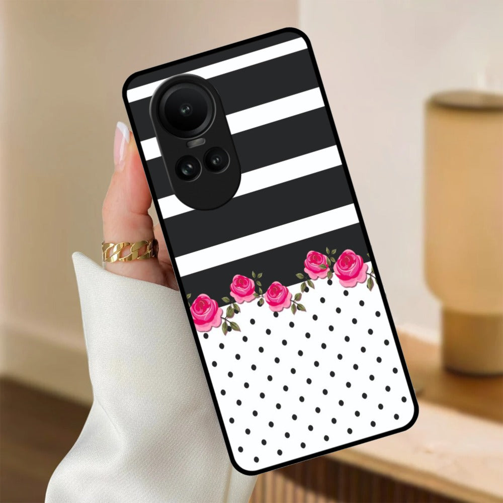 Elegant Rose Parad Glossy Metal Case Cover For Oppo