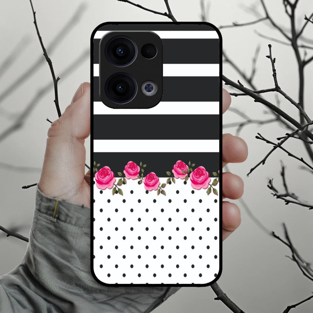 Elegant Rose Parad Glossy Metal Case Cover For Oppo