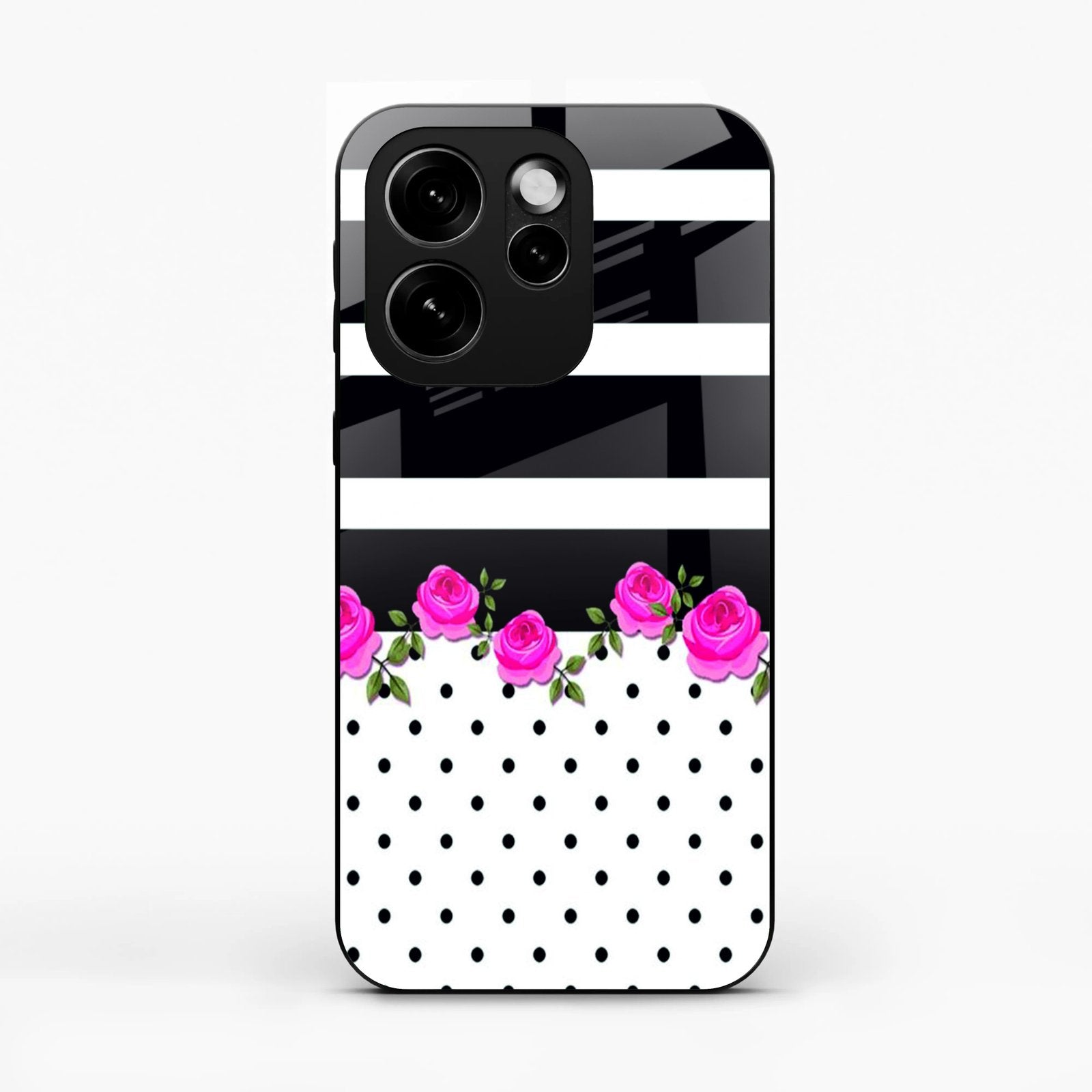 Elegant Rose Parad Glossy Metal Case Cover For Oppo Reno 15C 5G