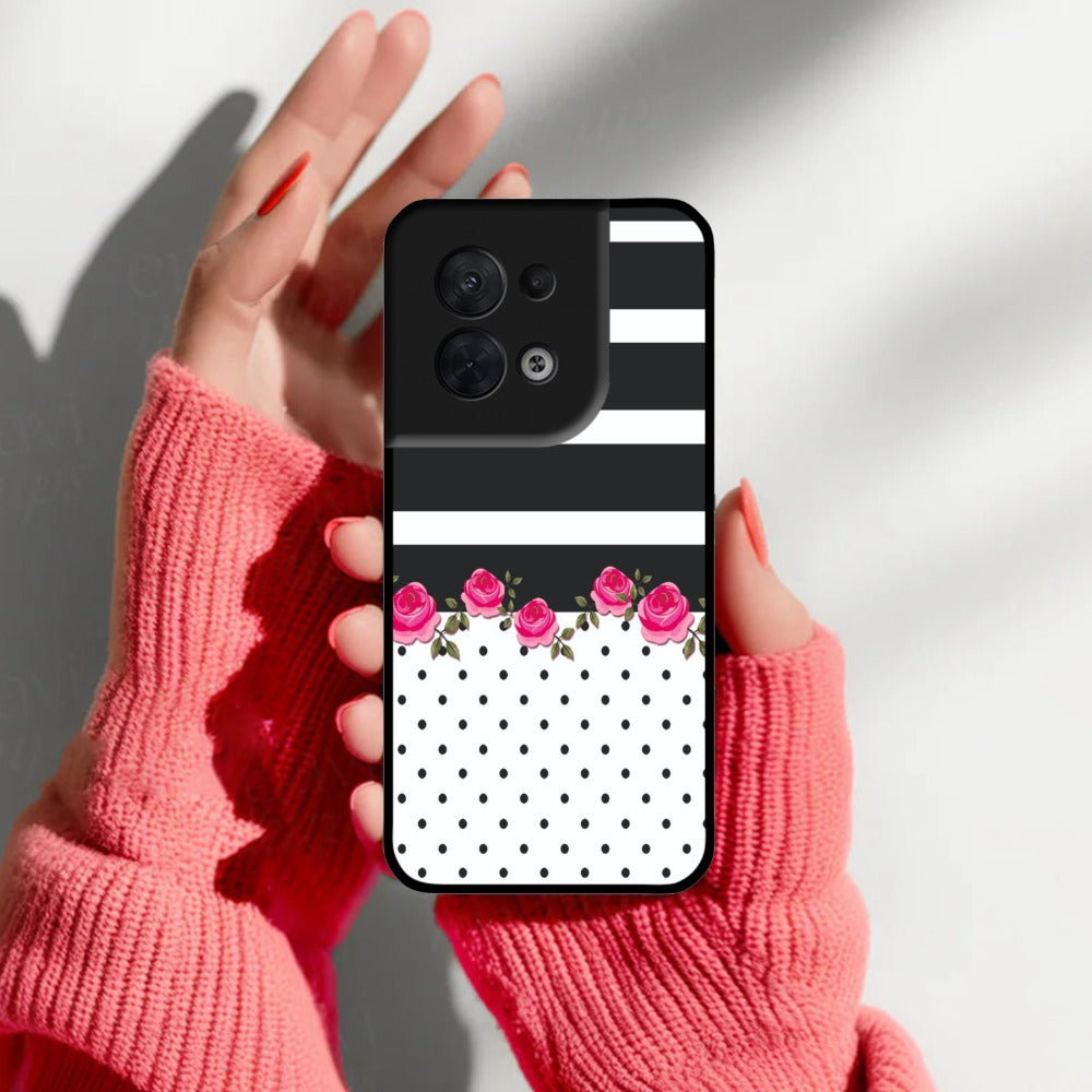 Elegant Rose Parad Glossy Metal Case Cover For Oppo