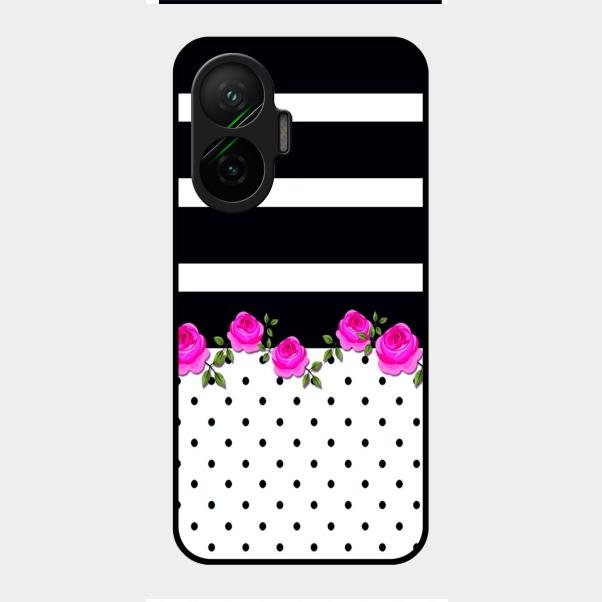 Elegant Rose Parad Glossy Metal Case Cover For Poco F7 5G