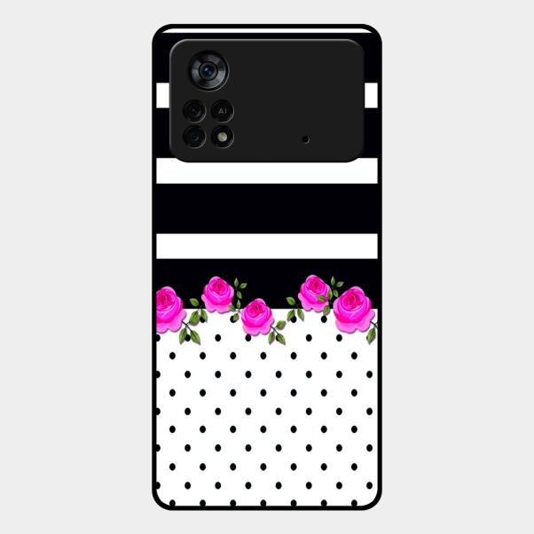 Elegant Rose Parad Glossy Metal Case Cover For Poco X4 Pro 5G
