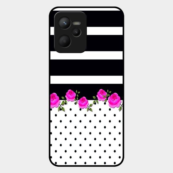 Elegant Rose Parad Glossy Metal Case Cover For Realme C35