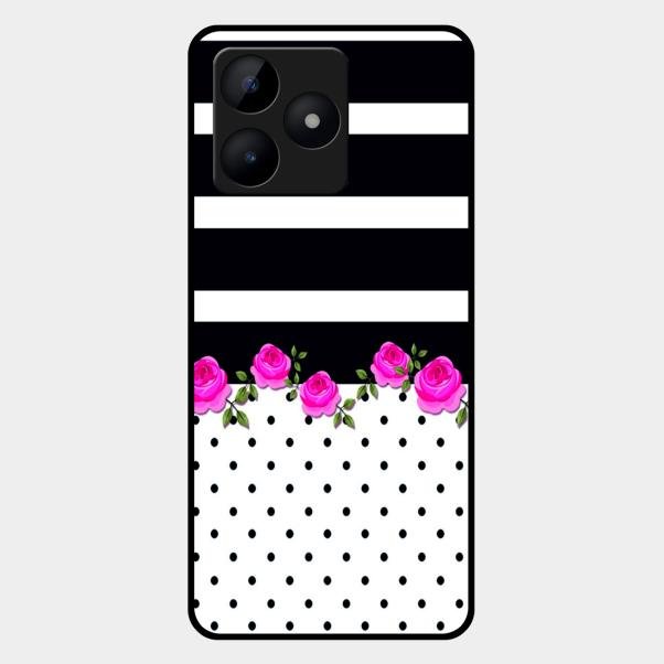 Elegant Rose Parad Glossy Metal Case Cover For Realme C53
