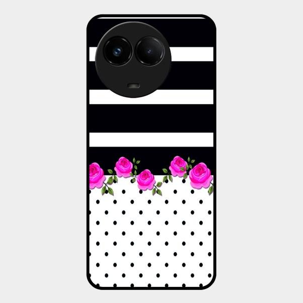 Elegant Rose Parad Glossy Metal Case Cover For Realme C67 5G