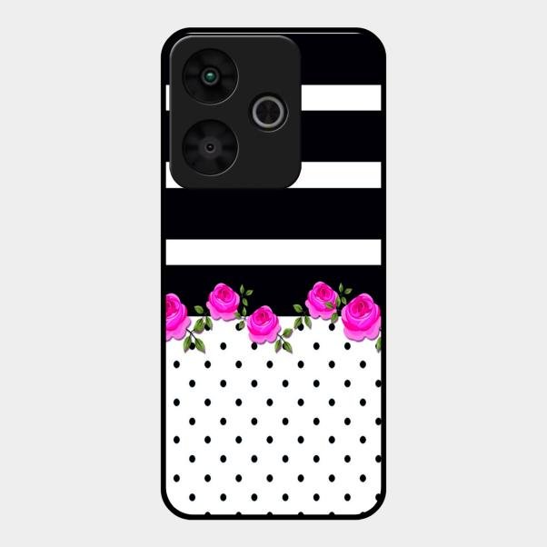 Elegant Rose Parad Glossy Metal Case Cover For Redmi 13 5G