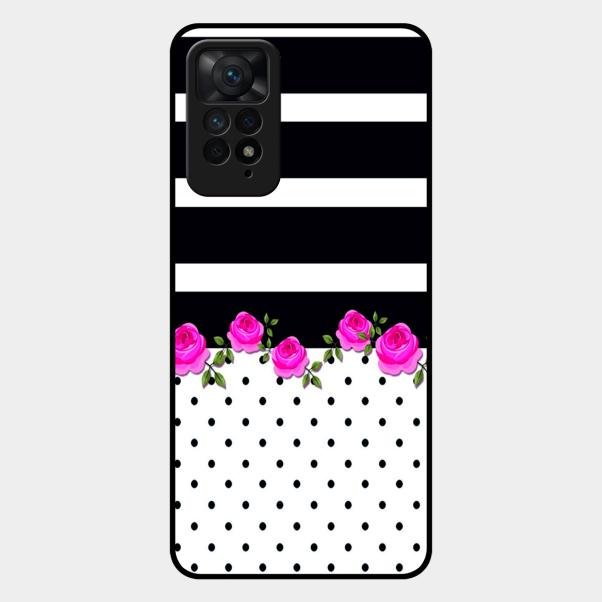 Elegant Rose Parad Glossy Metal Case Cover For Redmi Note 11 Pro 5G