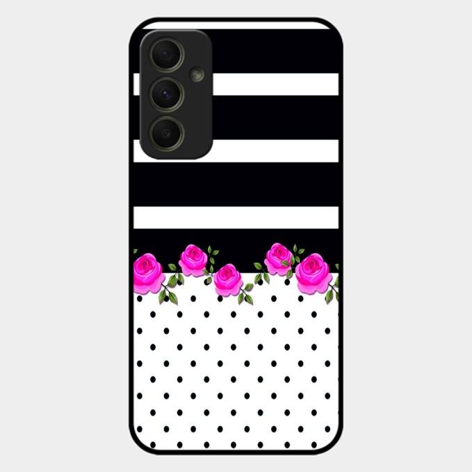 Elegant Rose Parad Glossy Metal Case Cover For Samsung Galaxy A34 5G