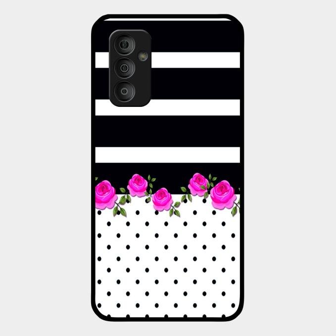 Elegant Rose Parad Glossy Metal Case Cover For Samsung Galaxy F23 5G