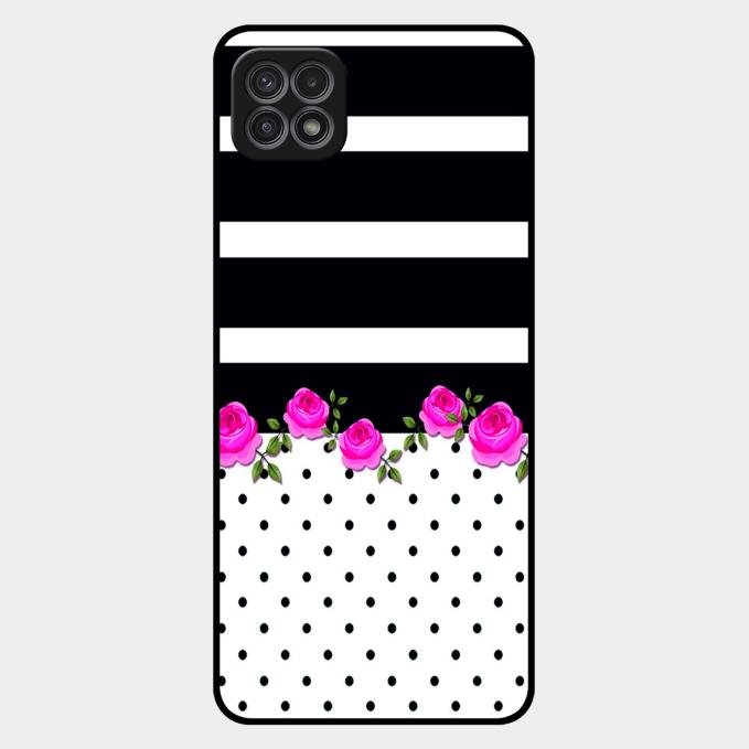 Elegant Rose Parad Glossy Metal Case Cover For Samsung Galaxy F42 5G