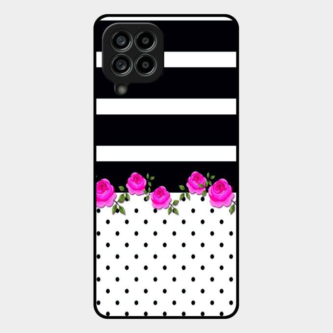 Elegant Rose Parad Glossy Metal Case Cover For Samsung Galaxy M53 5G