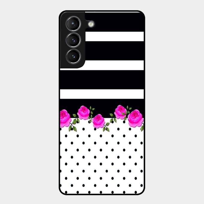 Elegant Rose Parad Glossy Metal Case Cover For Samsung Galaxy S21 Plus