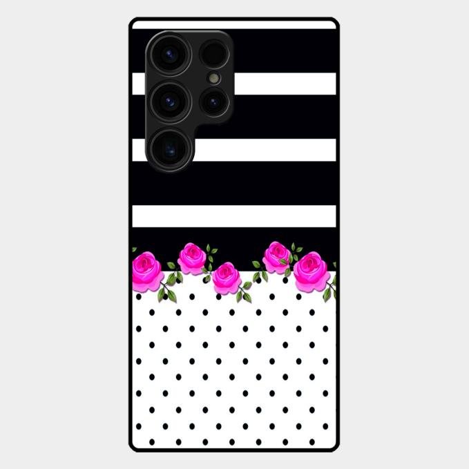Elegant Rose Parad Glossy Metal Case Cover For Samsung Galaxy S23 Ultra 5G