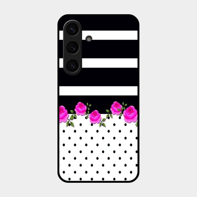 Elegant Rose Parad Glossy Metal Case Cover For Samsung Galaxy S24 5G
