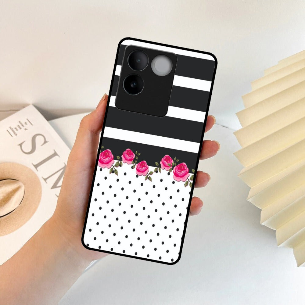 Elegant Rose Parad Glossy Metal Case Cover For Vivo