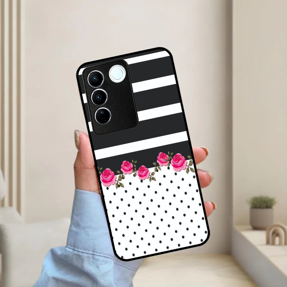 Elegant Rose Parad Glossy Metal Case Cover For Vivo