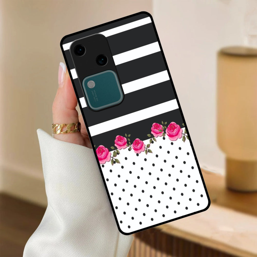 Elegant Rose Parad Glossy Metal Case Cover For Vivo
