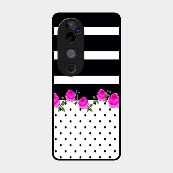 Elegant Rose Parad Glossy Metal Case Cover For Vivo V40 Pro 5G