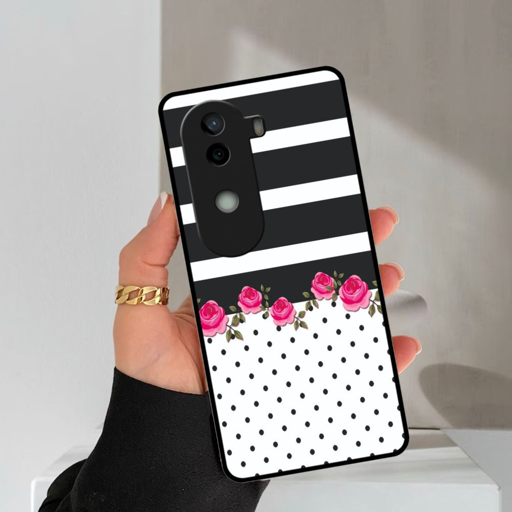 Elegant Rose Parad Glossy Metal Case Cover For Vivo