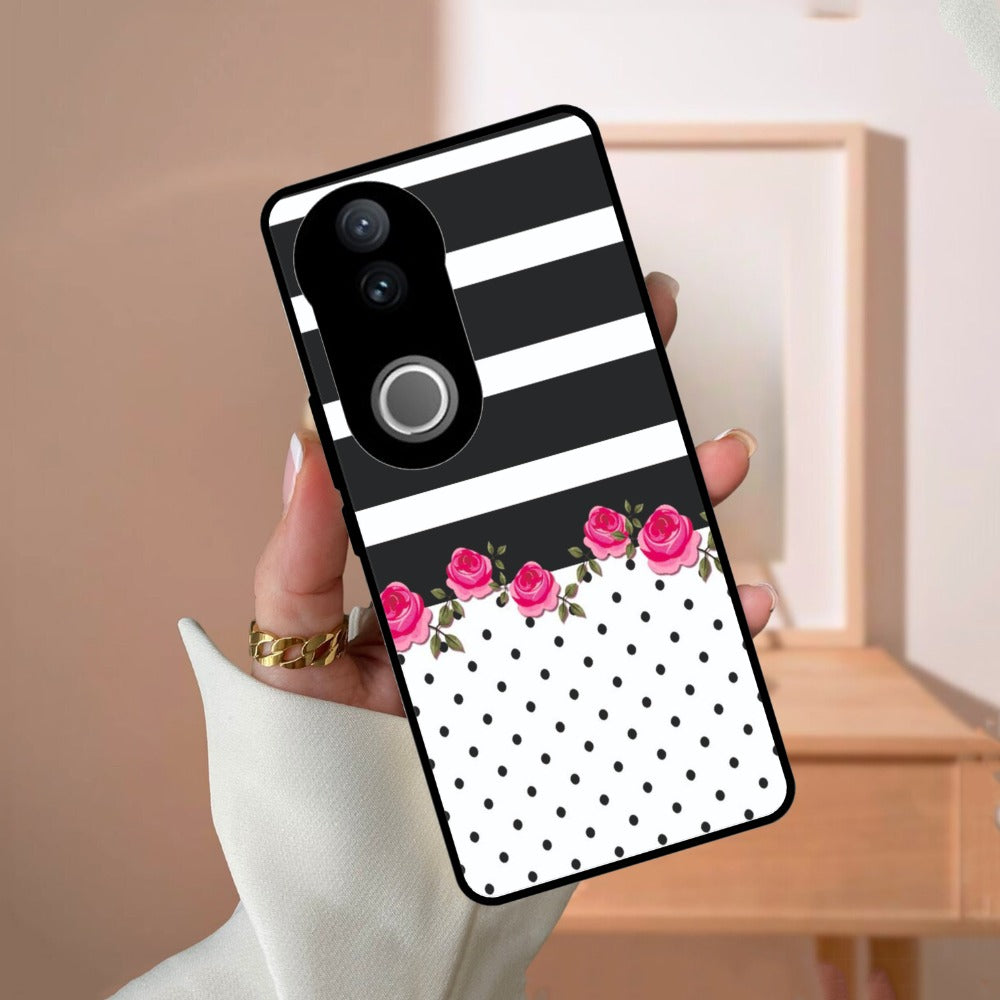 Elegant Rose Parad Glossy Metal Case Cover For Vivo