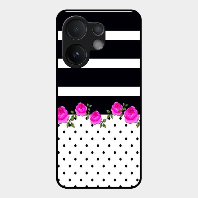 Elegant Rose Parad Glossy Metal Case Cover For Vivo V60 5G