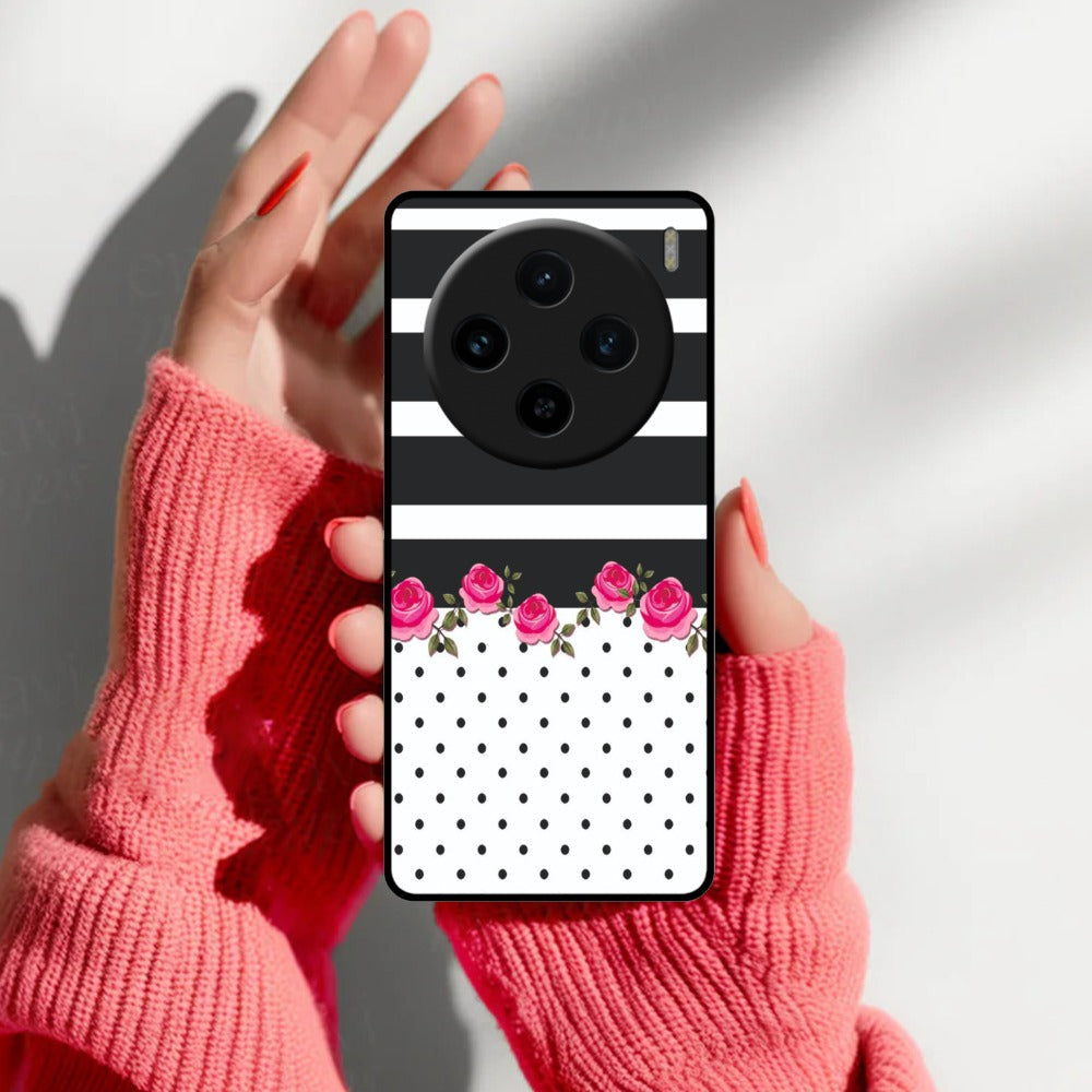 Elegant Rose Parad Glossy Metal Case Cover For Vivo