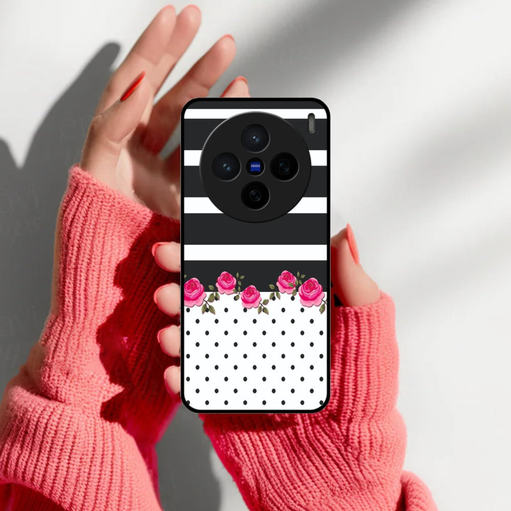 Elegant Rose Parad Glossy Metal Case Cover For Vivo