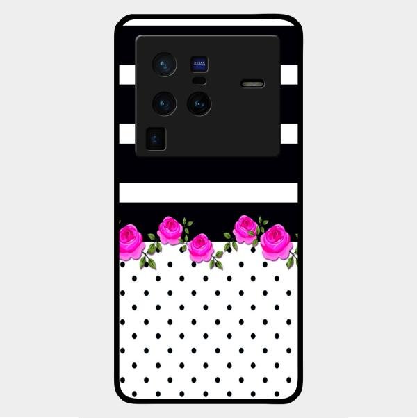 Elegant Rose Parad Glossy Metal Case Cover For Vivo X80 Pro 5G