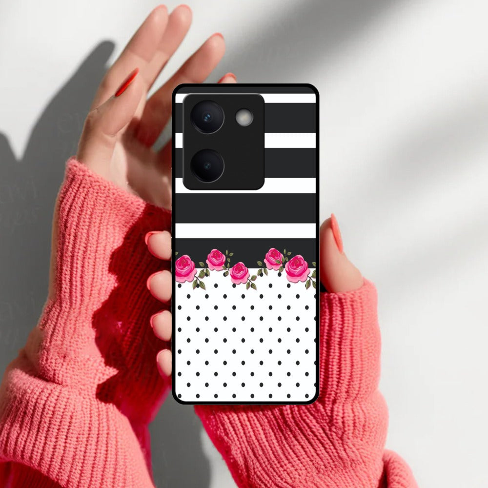 Elegant Rose Parad Glossy Metal Case Cover For Vivo