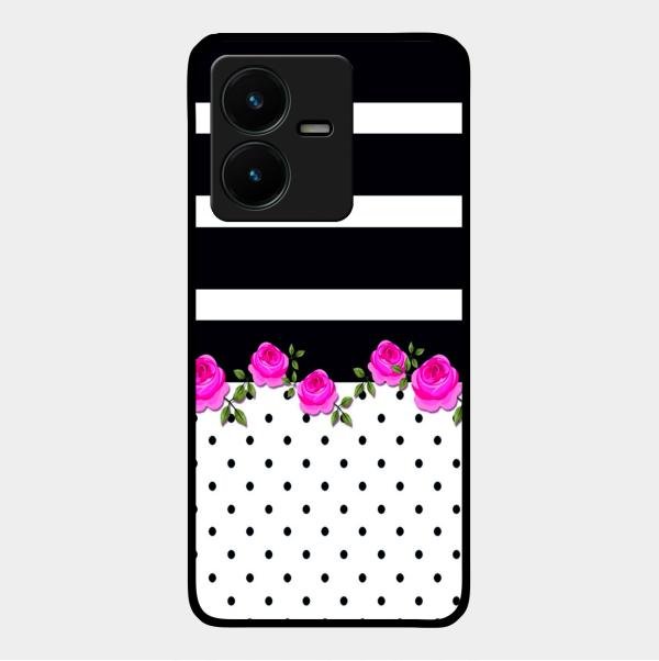 Elegant Rose Parad Glossy Metal Case Cover For Vivo Y22