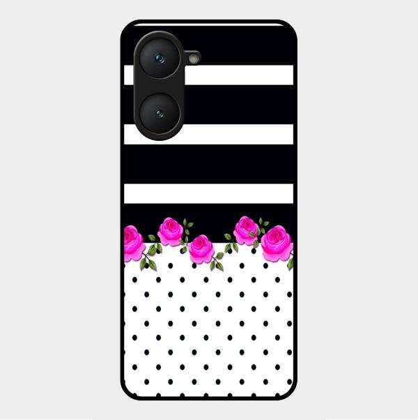 Elegant Rose Parad Glossy Metal Case Cover For Vivo Y28S 5G