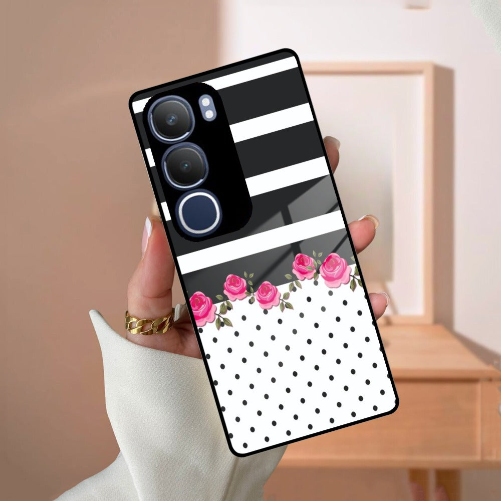 Elegant Rose Parad Glossy Metal Case Cover For Vivo