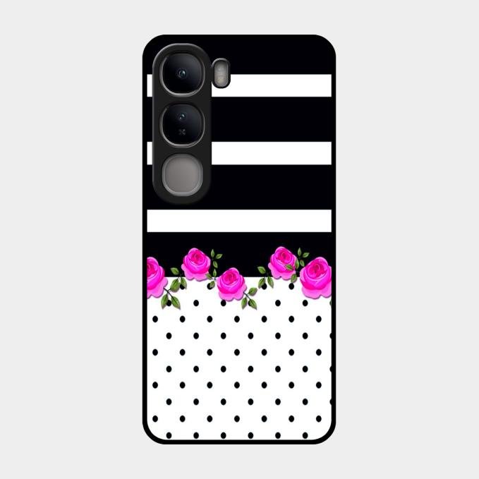 Elegant Rose Parad Glossy Metal Case Cover For Vivo Y300 5G