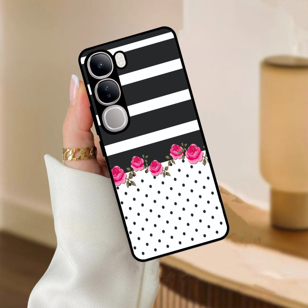 Elegant Rose Parad Glossy Metal Case Cover For Vivo