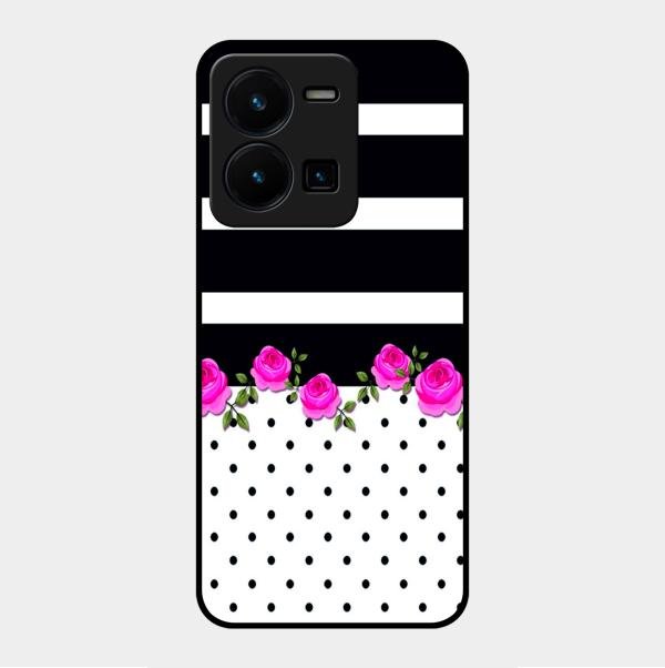Elegant Rose Parad Glossy Metal Case Cover For Vivo Y35