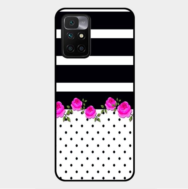 Elegant Rose Parad Glossy Metal Case Cover For Xiaomi Redmi 10 Prime 2022