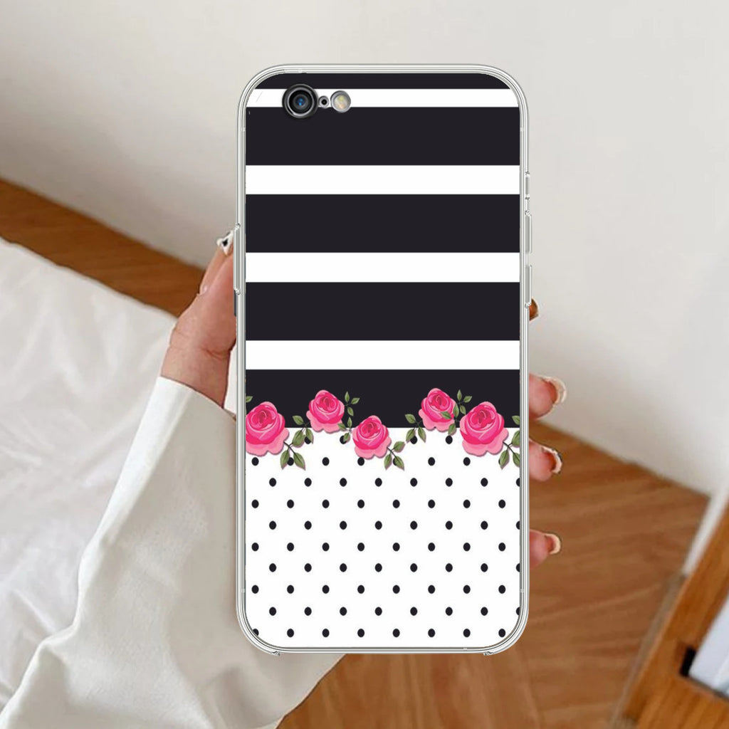 Elegant Rose Parad Anti Yellow Clear Case For iPhone 7 / iPhone 8 / iPhone Se 2020