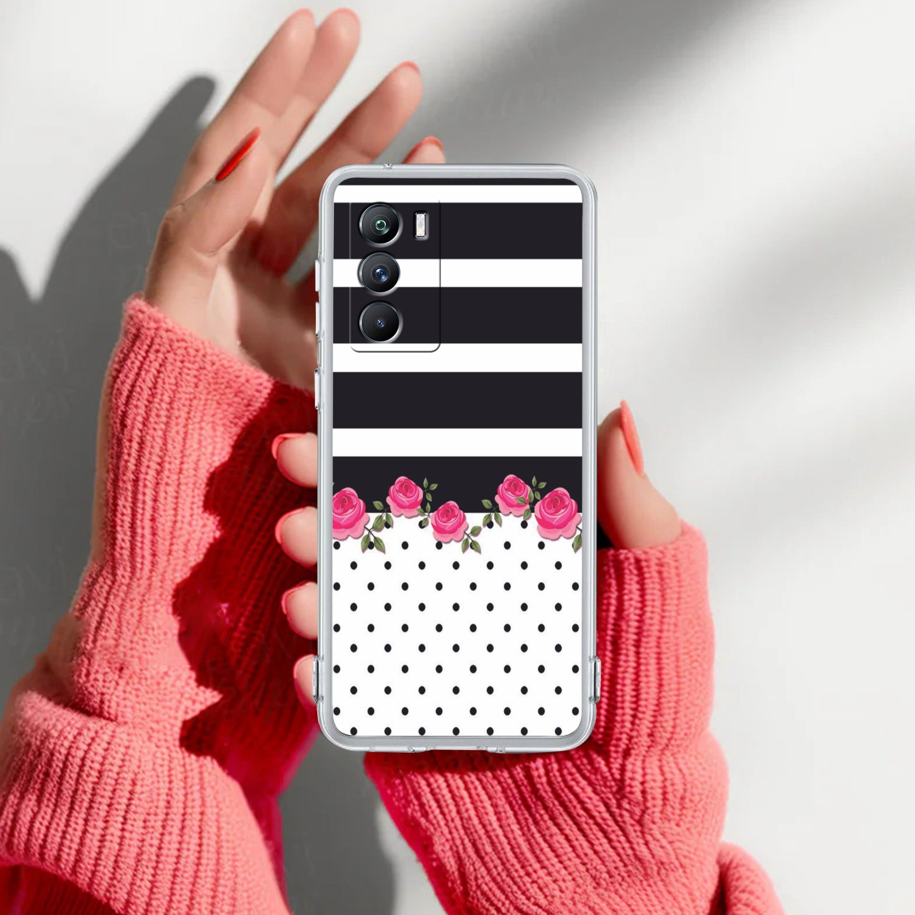 Elegant Rose Parad Transparent Silicon Case For iQOO 9 SE 5G