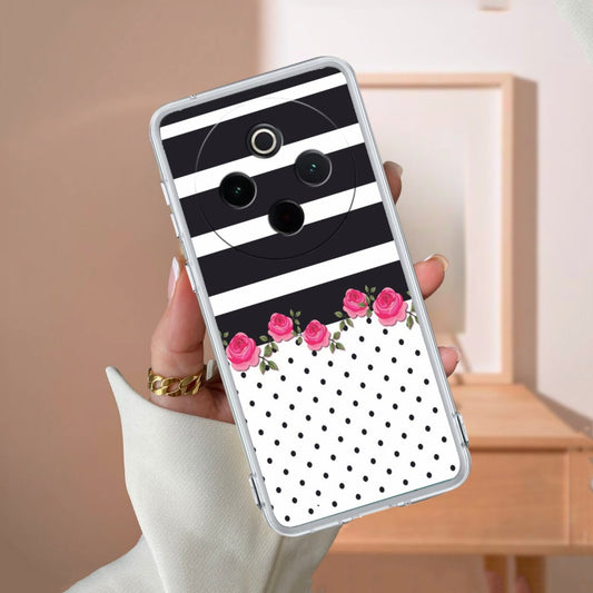 Elegant Rose Parad Transparent Silicon Case For iQOO