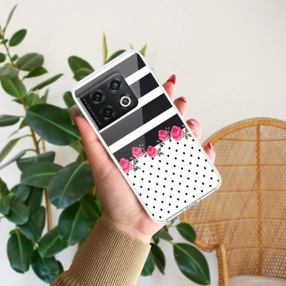Elegant Rose Parad Transparent Silicon Case For OnePlus 10 Pro 5G
