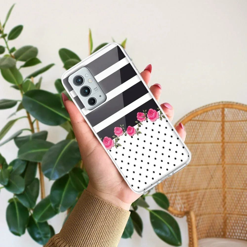 Elegant Rose Parad Transparent Silicon Case For OnePlus 9 Pro